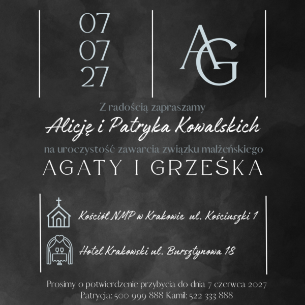 Zaproszenie ślubne wzór ZS-3