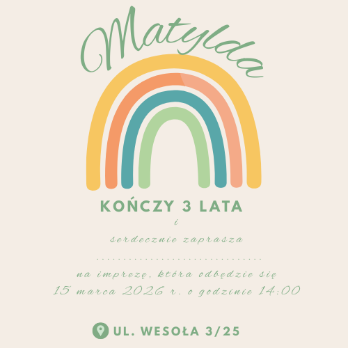 Zaproszenie urodzinowe wzór ZS-1